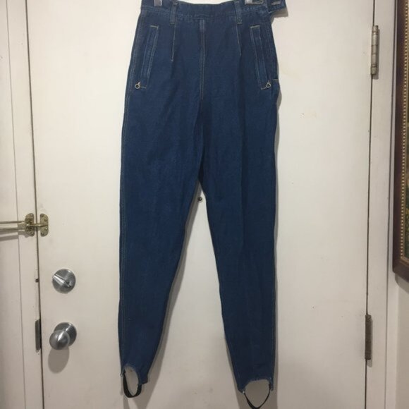 VINTAGE LIZWEAR HIGH WAIST DENIM PANTS SIZE 8 - Picture 1 of 5